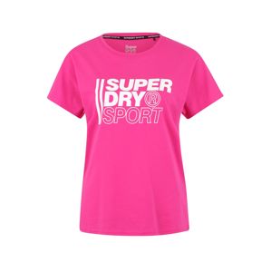 Superdry Funkční tričko  pink / bílá