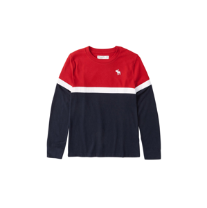 Abercrombie & Fitch Tričko  červená / bílá / námořnická modř