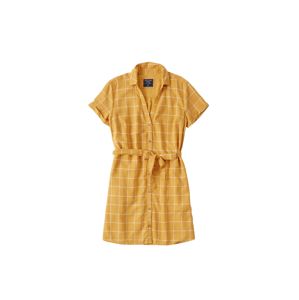 Abercrombie & Fitch Košilové šaty  žlutá / bílá