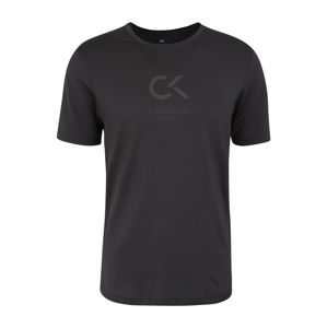 Calvin Klein Performance Funkční tričko 'SHORT SLEEVE LOGO TEE'  černá / bílá