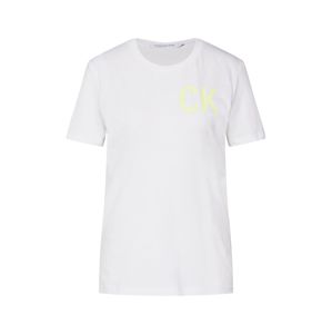 Calvin Klein Jeans Tričko  světle žlutá / bílá