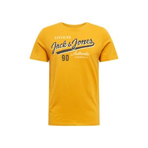 JACK & JONES Tričko  modrá / žlutá / bílá