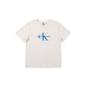 Calvin Klein Jeans Tričko 'MONOGRAM LOGO'  modrá / bílá