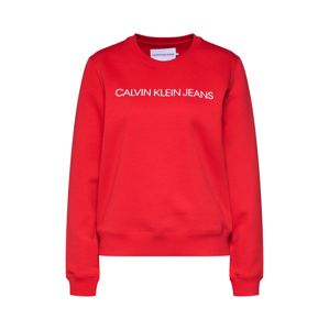 Calvin Klein Jeans Mikina 'INSTITUTIONAL'  červená