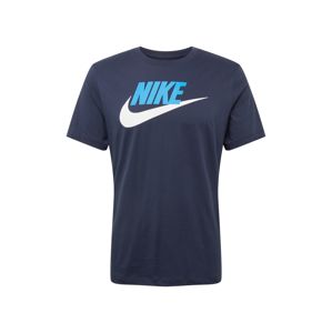 Nike Sportswear Tričko  nebeská modř / tmavě modrá / bílá