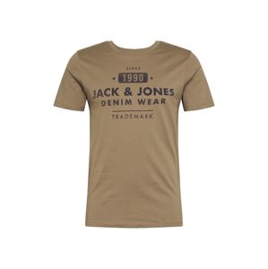 JACK & JONES Tričko  khaki