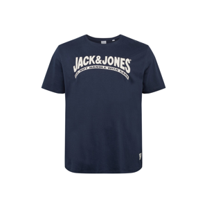 Jack & Jones Plus Tričko 'HISTORY'  námořnická modř / bílá