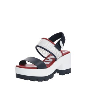 Tommy Jeans Páskové sandály 'Jane 1C'  námořnická modř / červená / bílá