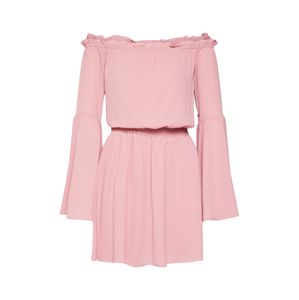 NA-KD Letní šaty 'Off Shoulder Dress Wide Sleeve'  růžová