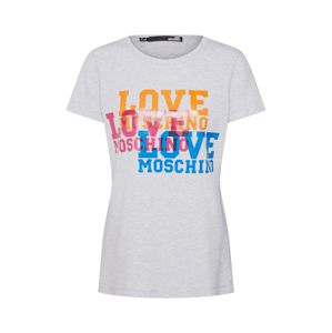 Love Moschino Tričko 'MAGLIETTA M/C CON ST. TRIPLO LOGO'  šedá