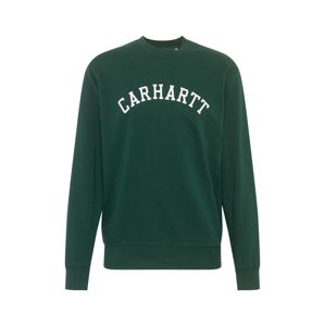 Carhartt WIP Mikina  tmavě zelená / bílá