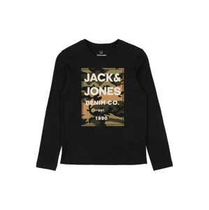 Jack & Jones Junior Tričko  černá / khaki / olivová / bílá