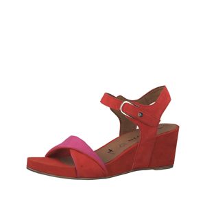 TAMARIS Páskové sandály  pink / červená