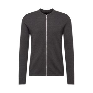 SELECTED HOMME Svetr 'SLHROCKY ZIP CARDIGAN B'  antracitová
