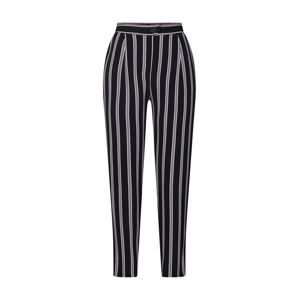 NEW LOOK Kalhoty se sklady v pase 'JE SEB Stripe'  černá / bílá