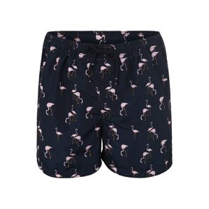 JACK & JONES Plavecké šortky 'Cali Akm Animal Sts'  námořnická modř / růžová