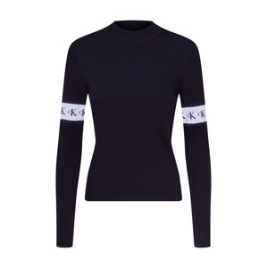 Calvin Klein Jeans Svetr 'MONOGRAM TAPE SWEATER'  černá