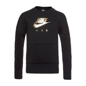 Nike Sportswear Mikina 'G NSW AIR FLC TOP'  zlatá / černá
