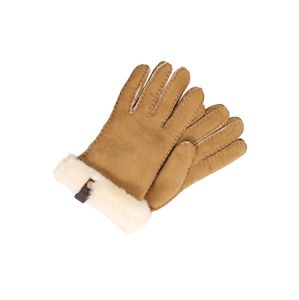 UGG Prstové rukavice 'Shorty Glove with leather trim'  cappuccino