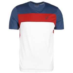 ASICS Funkční tričko  bílá / chladná modrá / tmavě červená