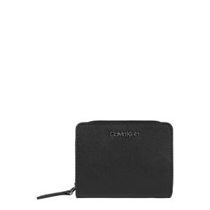 Calvin Klein Peněženka 'ENFOLD MED ZIP WITH FLAP'  černá