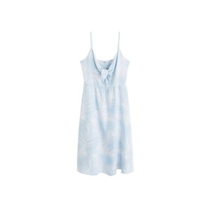 MANGO Letní šaty 'palmeras'  nebeská modř / bílá