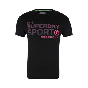 Superdry Funkční tričko 'ACTIVE GRAPHIC'  pink / černá