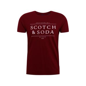 SCOTCH & SODA Tričko  vínově červená