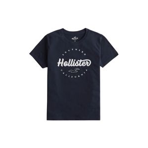 HOLLISTER Tričko  námořnická modř / bílá