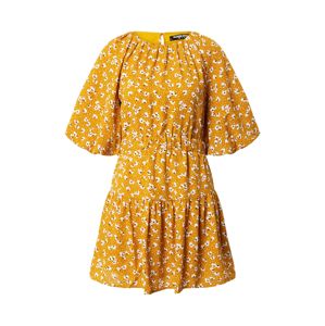 Fashion Union Letní šaty 'Corrine'  bílá / zlatě žlutá
