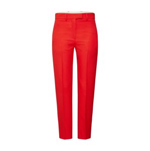 Calvin Klein Kalhoty s puky 'UNIFORM TWILL CIGARETTE PANT'  červená