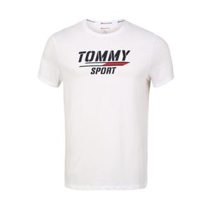 Tommy Sport Funkční tričko  bílá / modrá