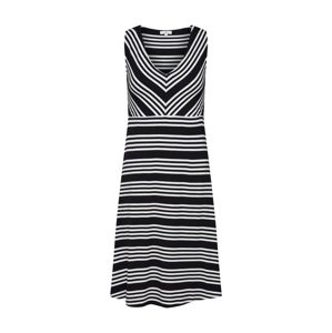 TOM TAILOR Letní šaty  černá / bílá