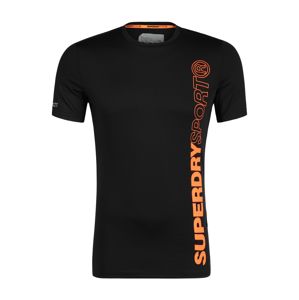 Superdry Funkční tričko 'ACTIVE'  oranžová / černá