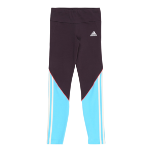 ADIDAS PERFORMANCE Sportovní kalhoty 'Bold'  tmavě fialová / světlemodrá / bílá