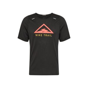 NIKE Funkční tričko 'Running Top'  černá / červená / žlutá