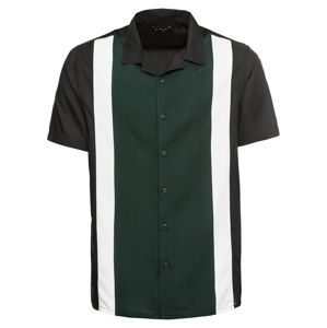 NEW LOOK Košile 'EDDIE'  antracitová / tmavě zelená / bílá