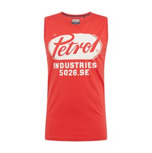 Petrol Industries Tričko  bílá / červená