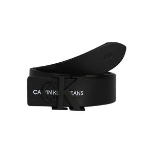 Calvin Klein Opasek 'J 3cm MONOGRAM BELT'  černá