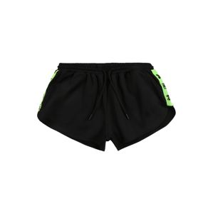 HIIT Sportovní kalhoty  černá / svítivě zelená