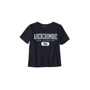 Abercrombie & Fitch Tričko 'WAFFLE LOGO TEE'  námořnická modř / bílá