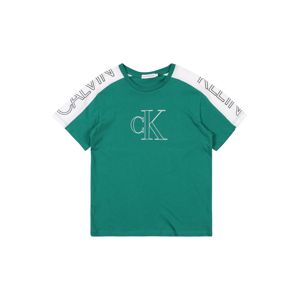 Calvin Klein Jeans Tričko 'COLOUR BLOCK LOGO SS'  zelená