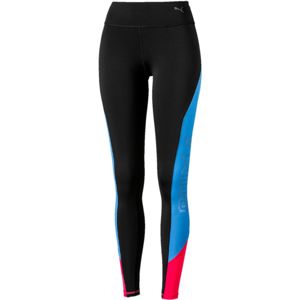 PUMA Sportovní kalhoty  černá / modrá / červená